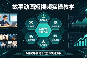 故事动画短视频实操教学,6种故事展现形式教你快速涨粉